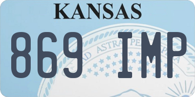 KS license plate 869IMP