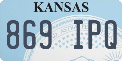 KS license plate 869IPQ