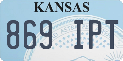 KS license plate 869IPT