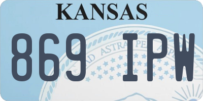 KS license plate 869IPW