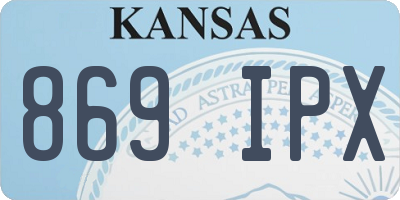 KS license plate 869IPX