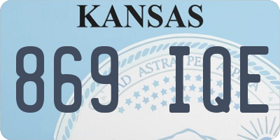 KS license plate 869IQE