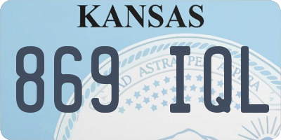 KS license plate 869IQL