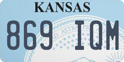 KS license plate 869IQM