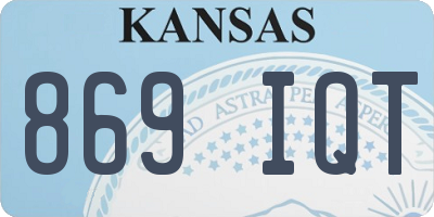 KS license plate 869IQT