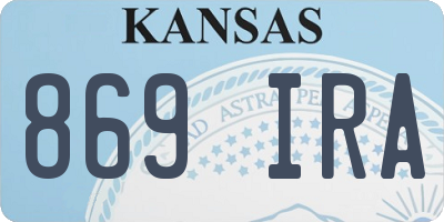 KS license plate 869IRA