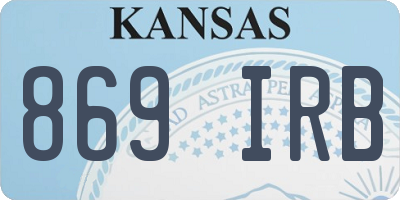 KS license plate 869IRB