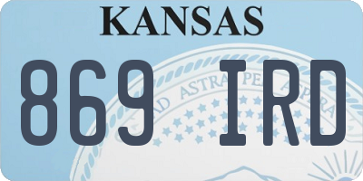 KS license plate 869IRD