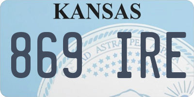 KS license plate 869IRE