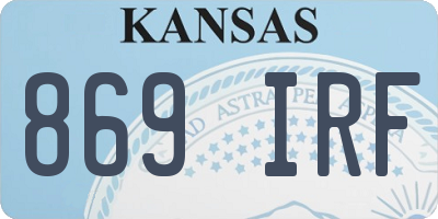 KS license plate 869IRF