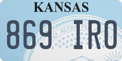 KS license plate 869IRO