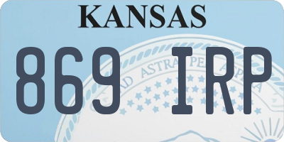 KS license plate 869IRP