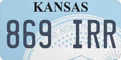 KS license plate 869IRR