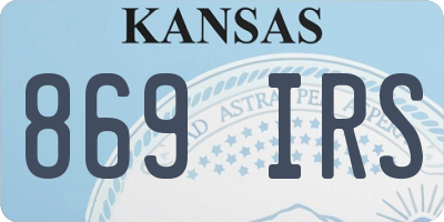 KS license plate 869IRS