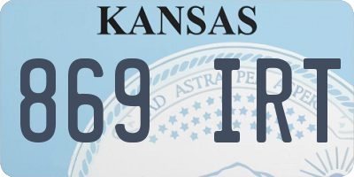 KS license plate 869IRT