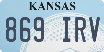 KS license plate 869IRV