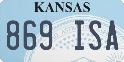 KS license plate 869ISA