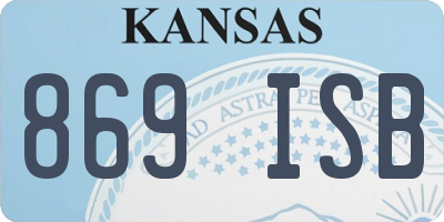 KS license plate 869ISB