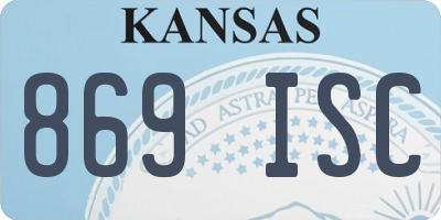 KS license plate 869ISC