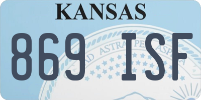 KS license plate 869ISF