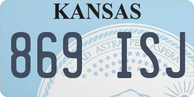 KS license plate 869ISJ