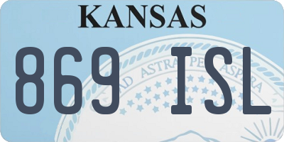 KS license plate 869ISL