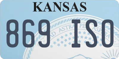 KS license plate 869ISO