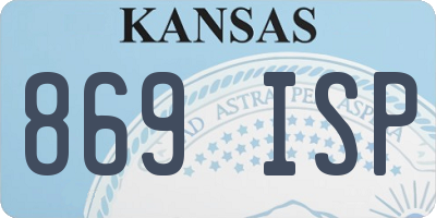 KS license plate 869ISP