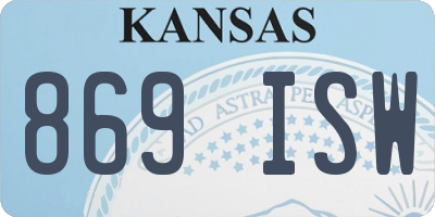 KS license plate 869ISW