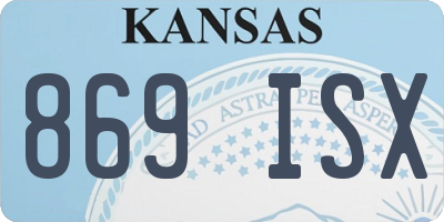 KS license plate 869ISX