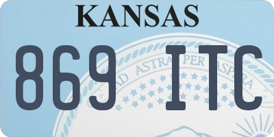 KS license plate 869ITC