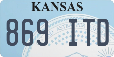 KS license plate 869ITD