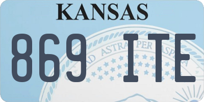 KS license plate 869ITE