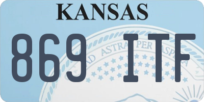 KS license plate 869ITF