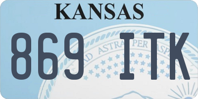 KS license plate 869ITK