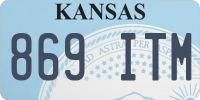 KS license plate 869ITM
