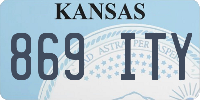 KS license plate 869ITY