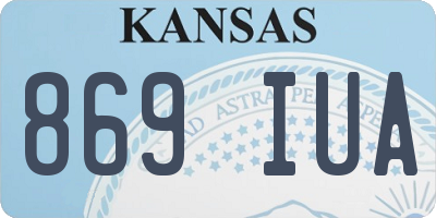 KS license plate 869IUA