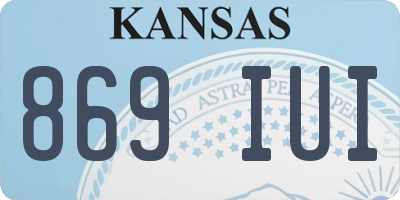 KS license plate 869IUI