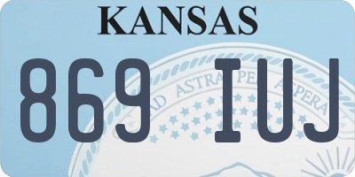 KS license plate 869IUJ