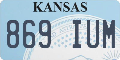 KS license plate 869IUM