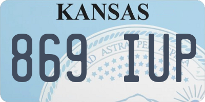 KS license plate 869IUP