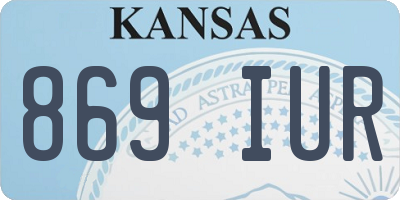 KS license plate 869IUR