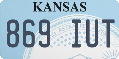 KS license plate 869IUT