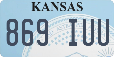 KS license plate 869IUU
