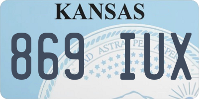 KS license plate 869IUX