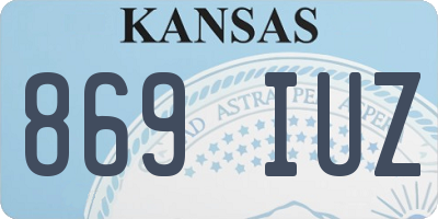 KS license plate 869IUZ