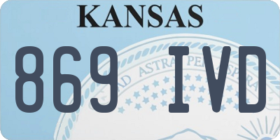 KS license plate 869IVD