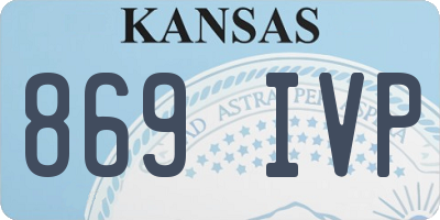 KS license plate 869IVP