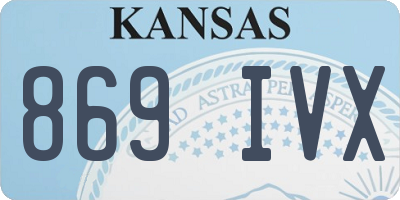 KS license plate 869IVX